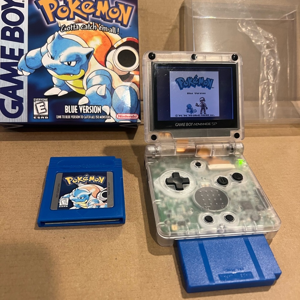 Pokémon Blue Version with Game Box